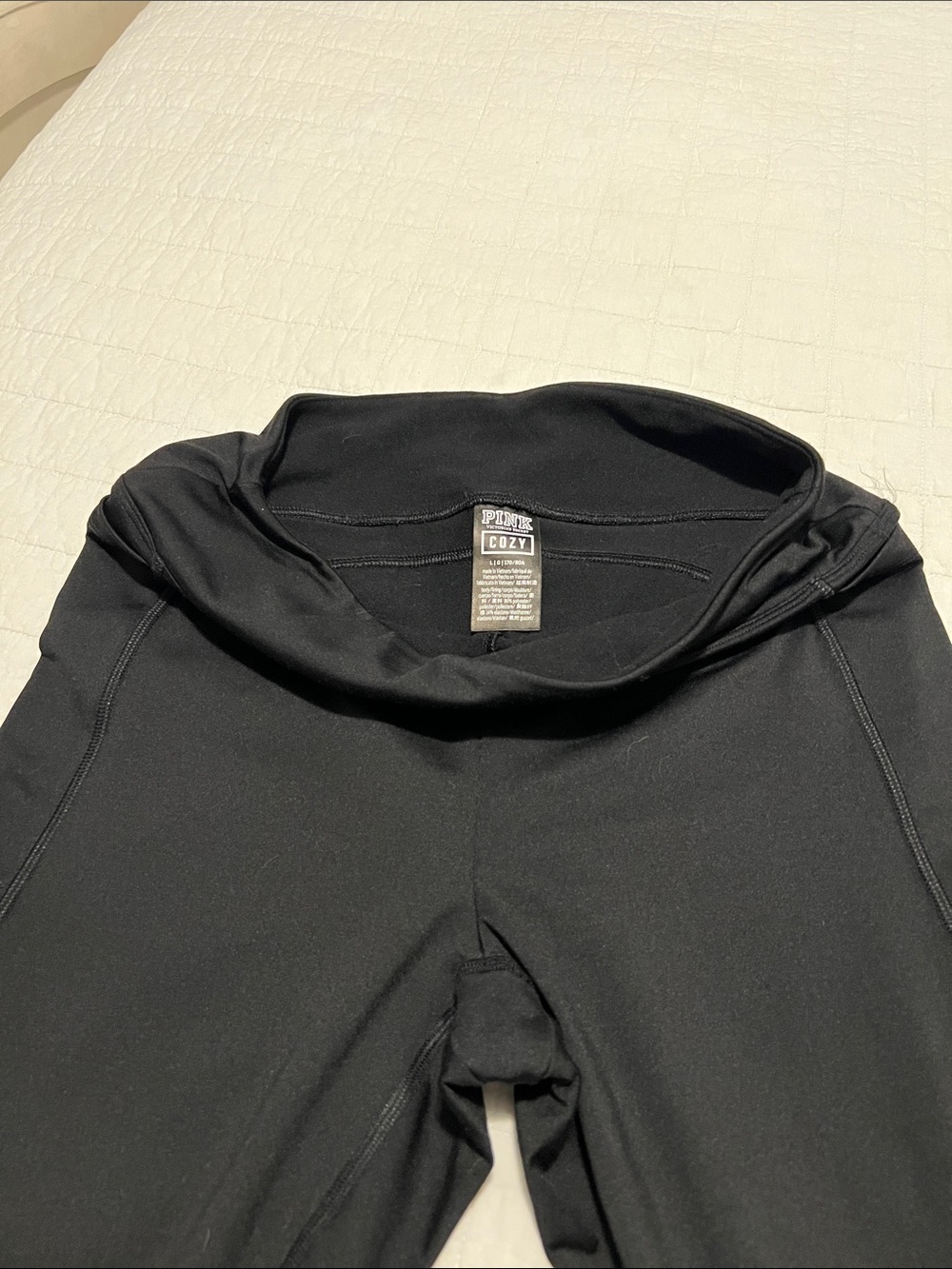 PINK Victoria's Secret Black Cozy Leggings